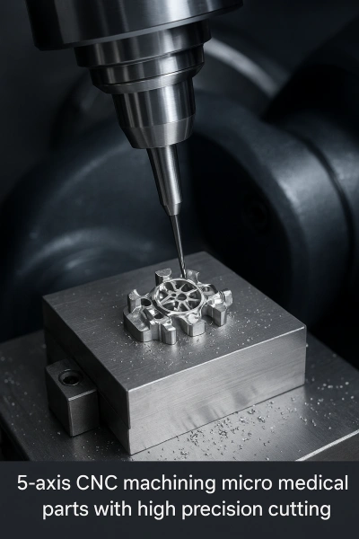 5-axis CNC machining micro medical parts with high precision cutting 5-axis CNC machining micro medical parts with high precision cutting